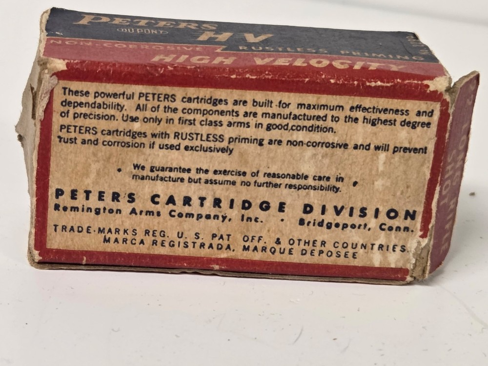 Vintage Empty Peters 22 Shell Box