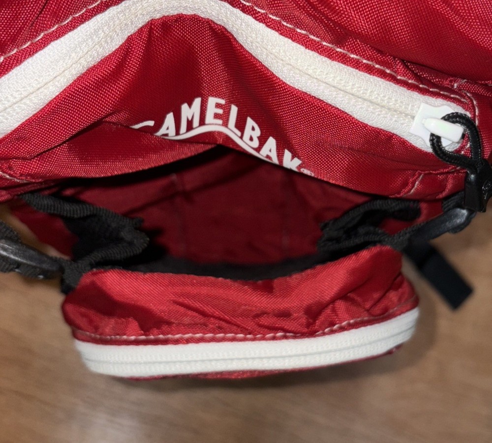 CamelBak Mini M.U.L.E. Kids Hydration Pack, 50 oz, Red with Flames, NO Bladder