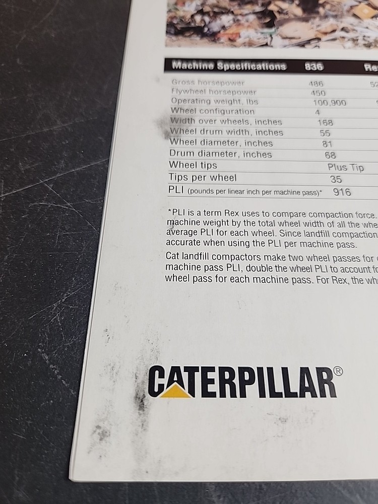 Caterpillar Landfill Compactor Performance Report Brochure