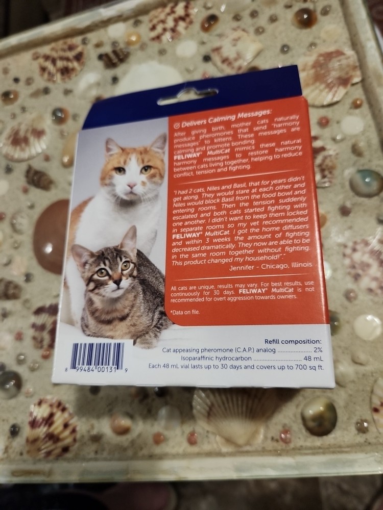 Feliway Multicat Plug In Diffuser Starter Kit Happy Cats Calming Refill BB3/27