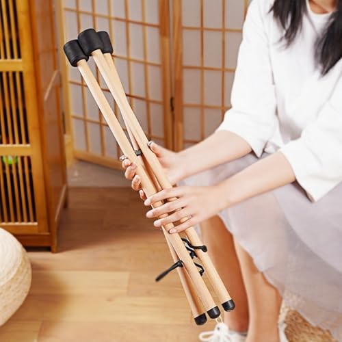 Handpan Stand & Tongue Drum Holder - Adjustable Solid Wood Tripod Bracket for