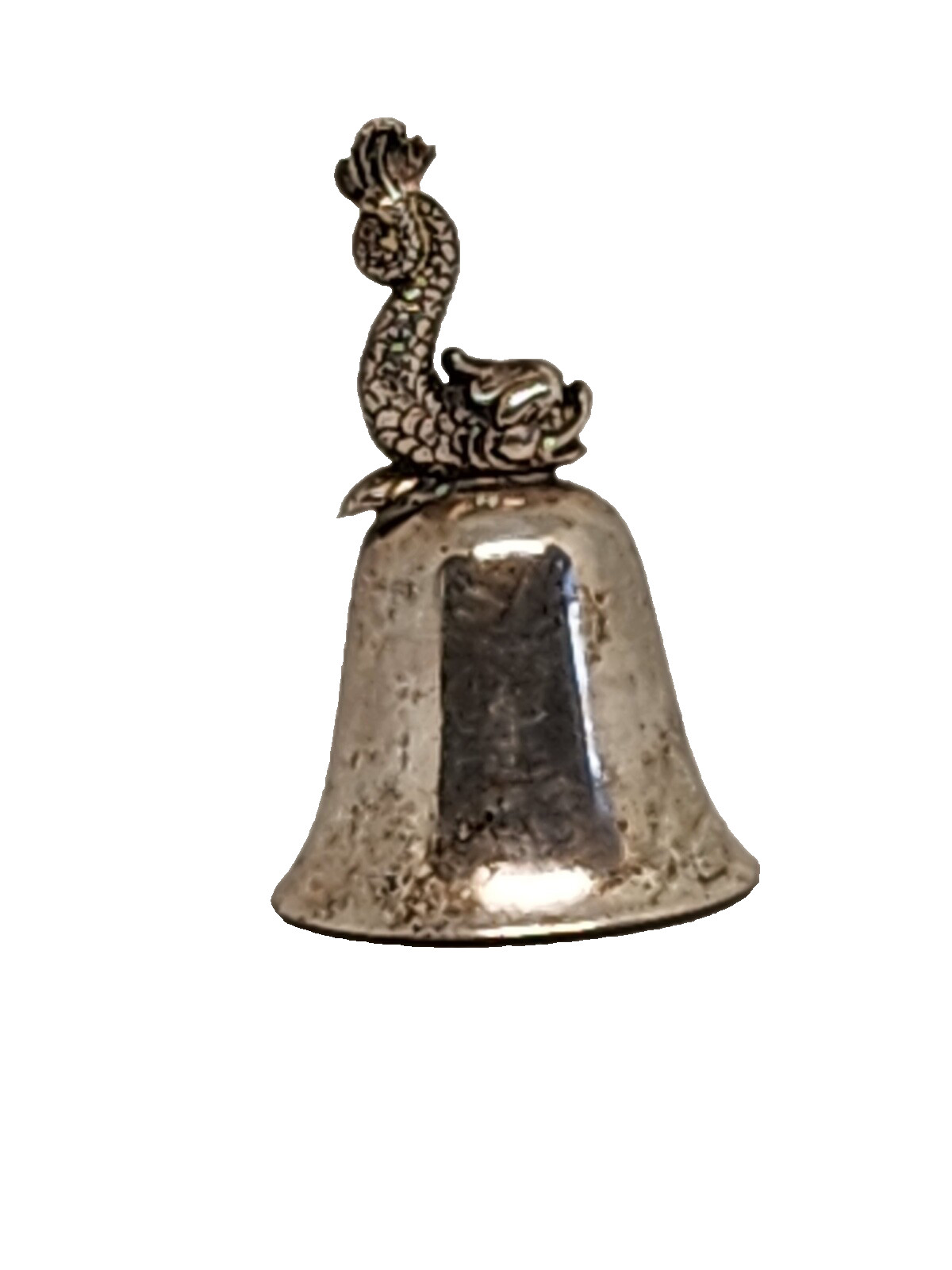 Wilhelm Binder .835 Silver Figural Bell – Mythical Dolphin Handle c.1900