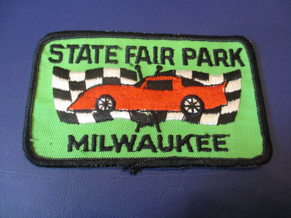 VINTAGE MILWAUKEE STATE FAIR PARK RACING 4 1/2" PATCH *