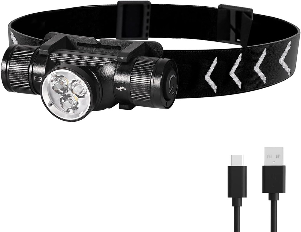 APLOS H330 Headlamp Flashlight Rechargeable /1500 Lumen LED Headlight- Multi-use