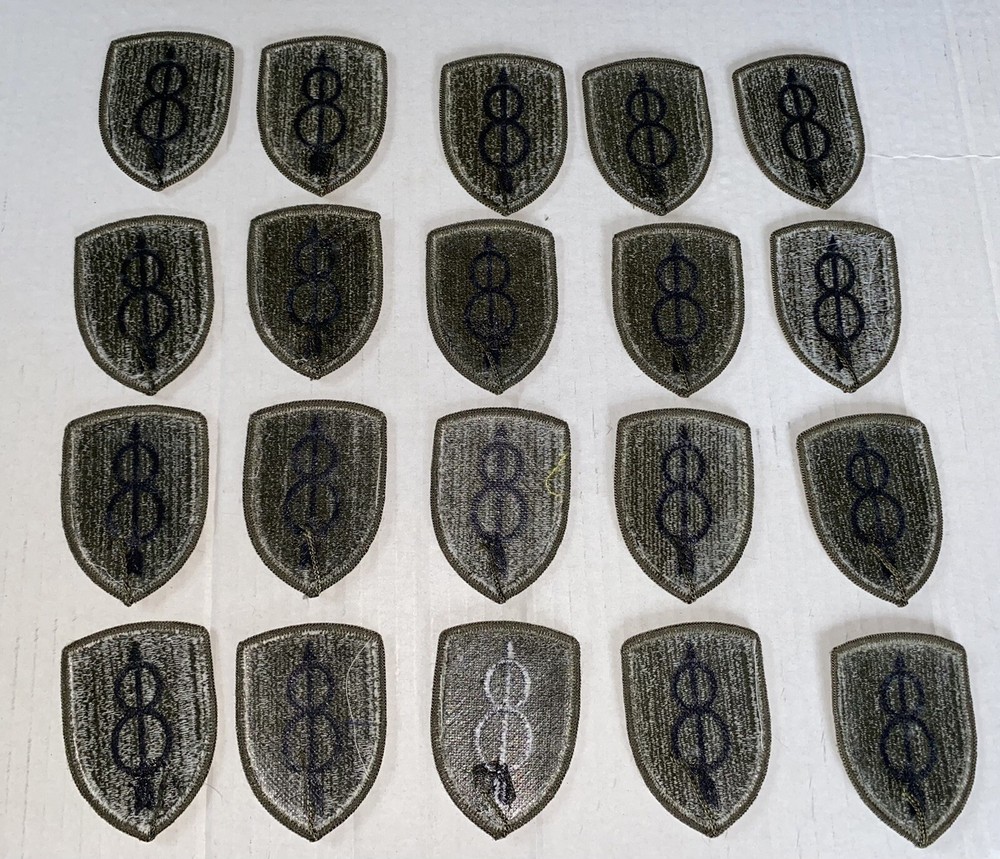 8th Infantry Division Subdued U.S. Army Shoulder Patch Insignia -ONE-(1)-PATCH**