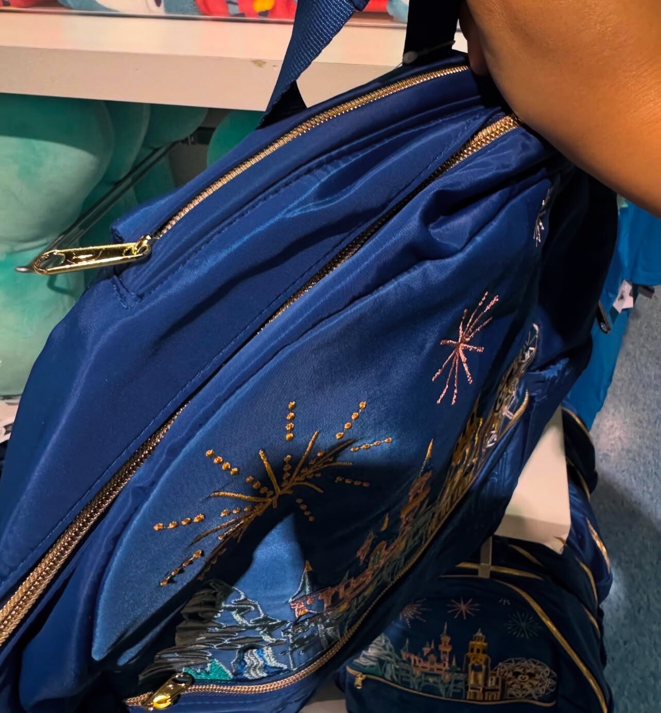 Disney Parks Disneyland & Disney CA Adventure Park Icons Blue 16" Backpack