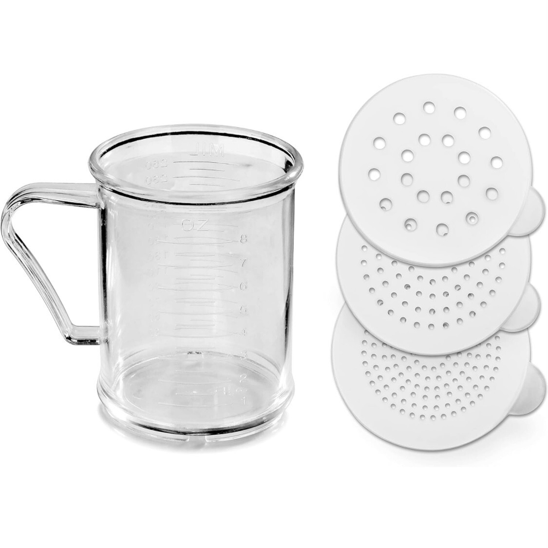 Plastic Shaker with 3 Snap-on Lid, Seasoning Sugar Spice Pepper Shaker, 10 OZ