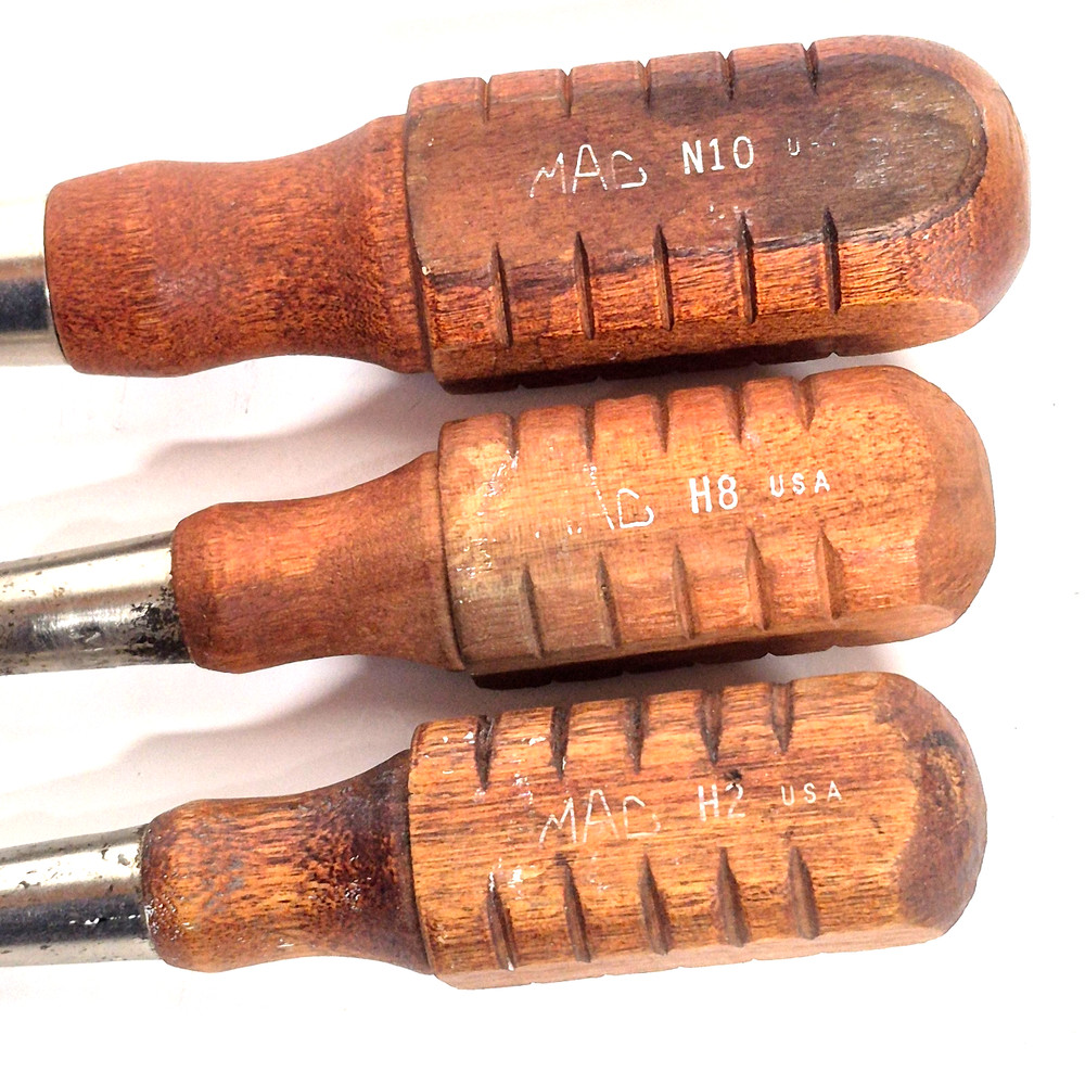 Set of 3 Mac Tools Screwdrivers Flathead Vintage