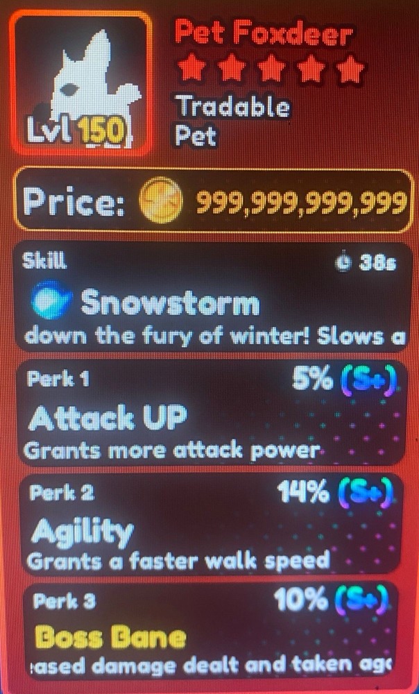 Foxdeer Pet beta perf 14% agility