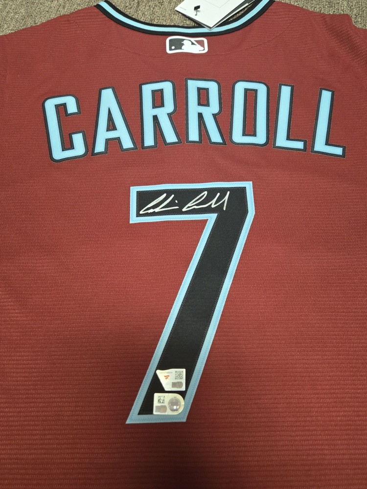Corbin Carroll Signed Diamondbacks Nike Basball Jersey MLB Fanatics Authentic