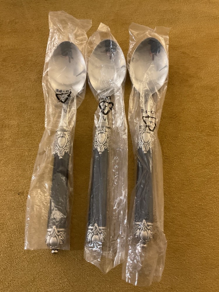 (3) Soup Spoons Home Essential RENAISSANCE BLACK