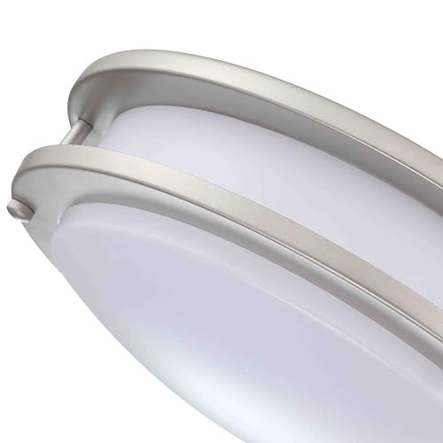 11 Inch LED Ceiling Light Fixture, 2 PACK Brushed Nickel