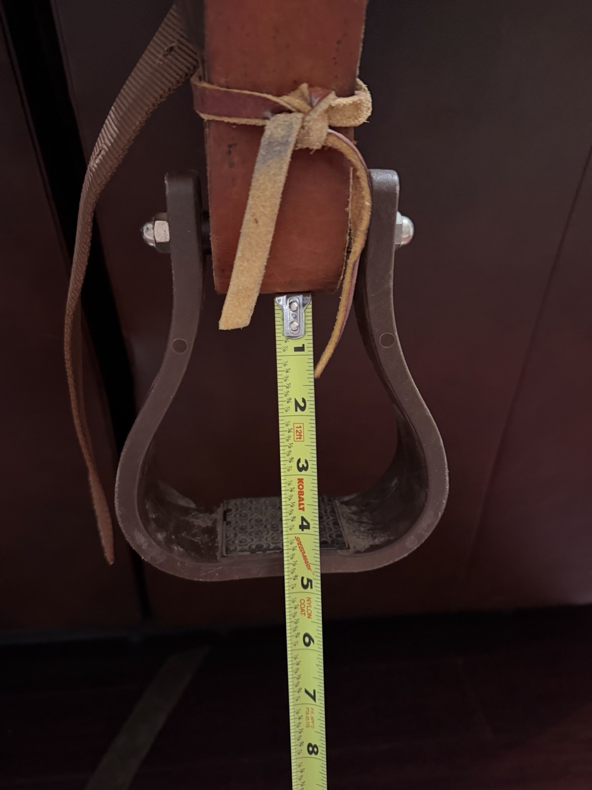 Western Saddle Décor – Rustic Cabin Display – Tooled Leather 15” VERY NICE DECOR