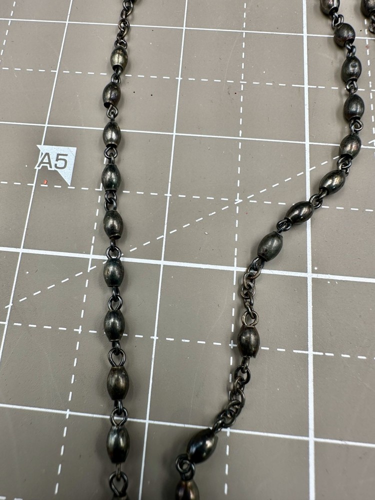 Antique Sterling Rosary with Sterling Beads