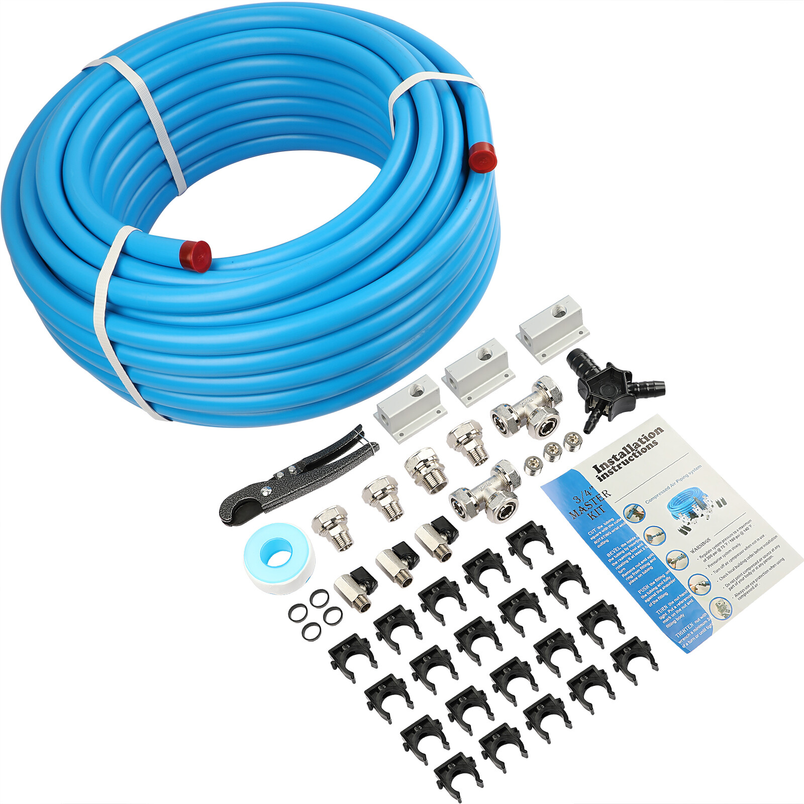 Compressed Air Line System Max Line 3/4" Shop Piping Kit Rapid Air Maxline M7500