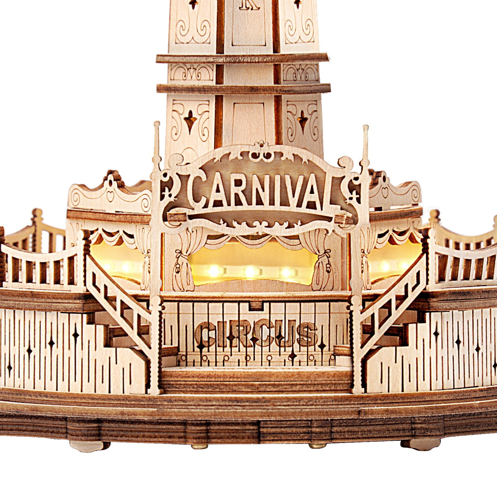 ROKR 4kit Pinball ParachuteTower SwingRide TeaCup MusicBox 3DWoodPuzzle XmasGift