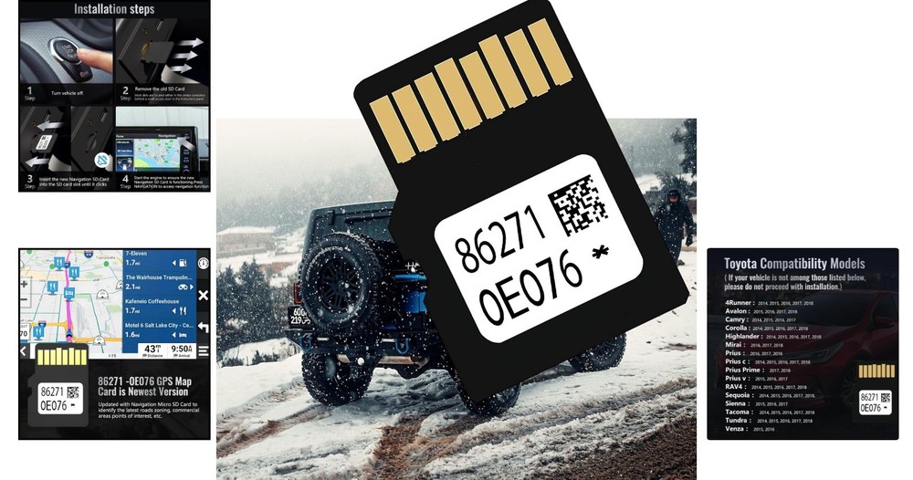 Updated 2024 Navigation SD Card for Toyota Vehicles | Accurate Maps & Coverage