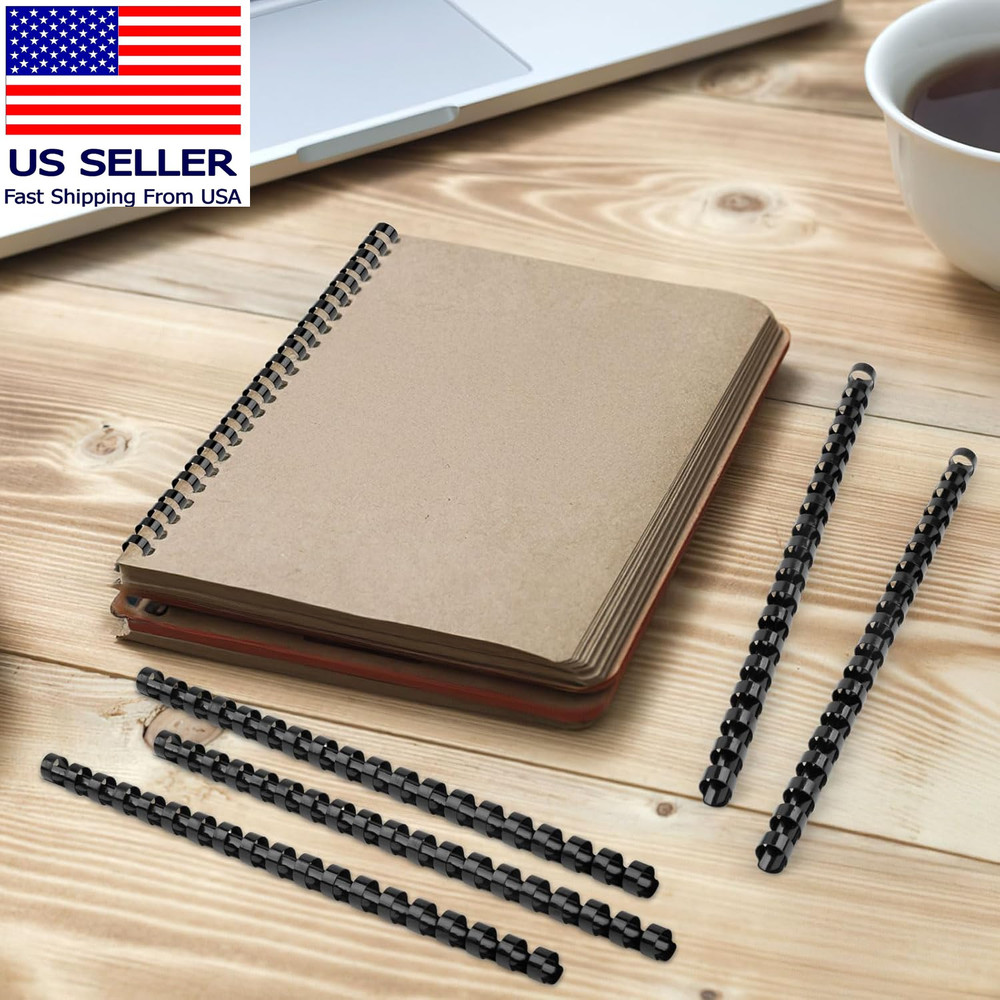 80 Pack Plastic Binding Combs, Comb Binding Spines 1/2 Inch, 80 Sheets, 19 Ring,