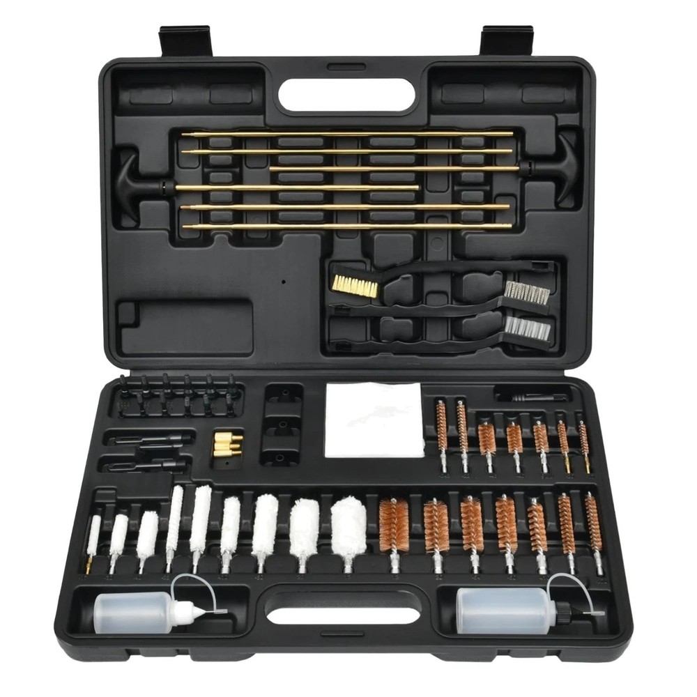 Complete Gun Maintenance Kit - Brass Rods, Brushes & Storage Case for Easy Use