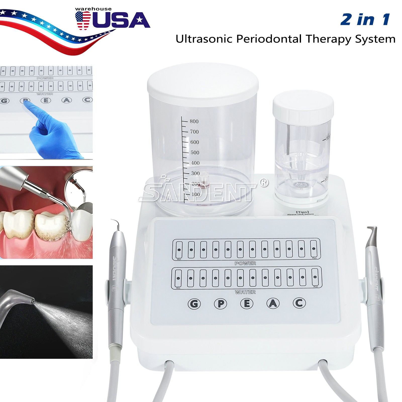 Woodpecker Style Dental Ultrasonic Scaler Air Polisher Supragingival&Subgingival