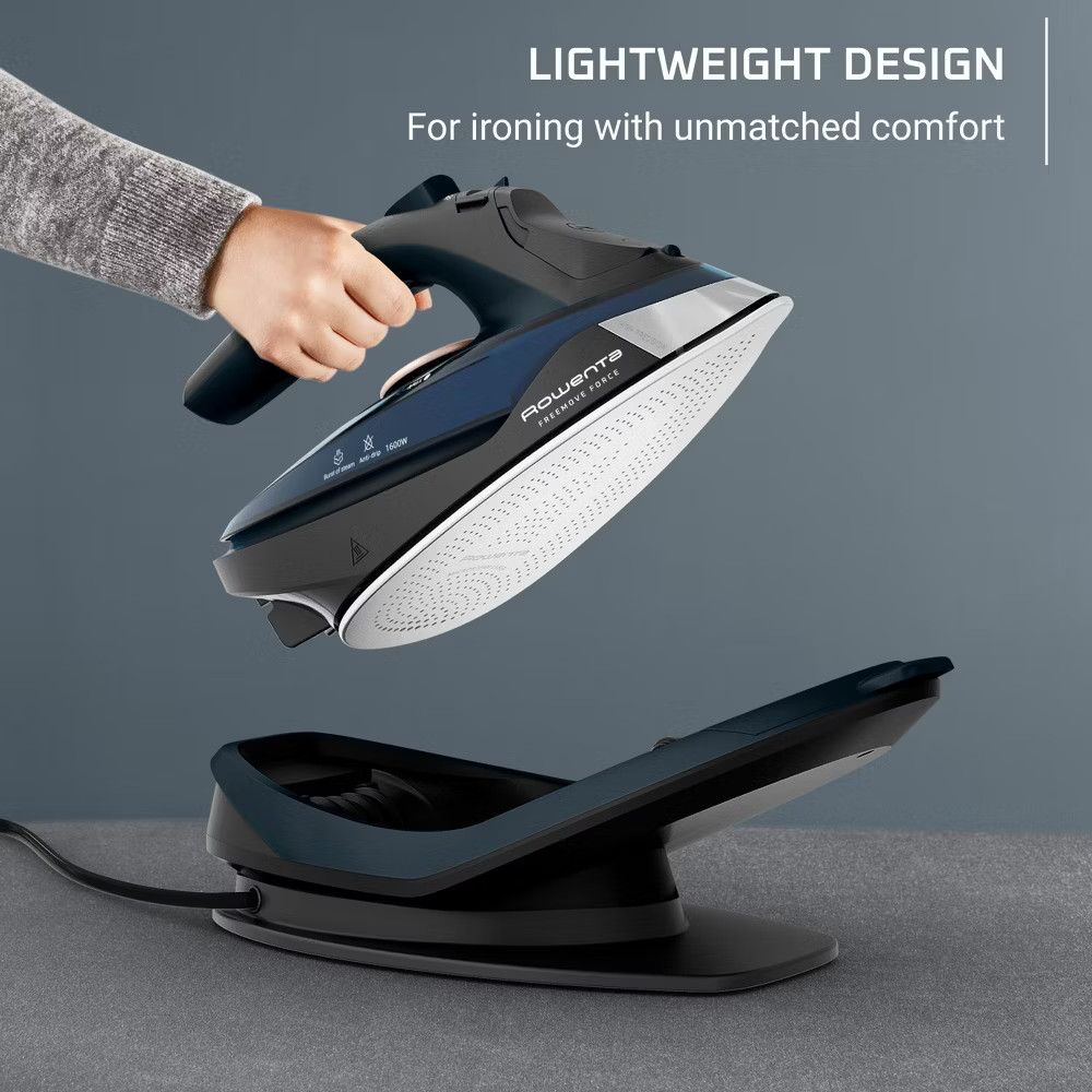 Rowenta Freemove Force 1600W Cordless Steam Iron with Stainless Steel