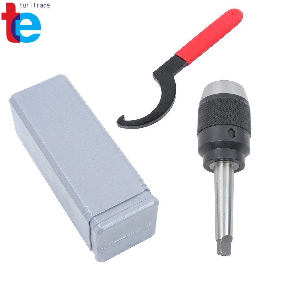 MT2 Morse Taper Keyless Drill Chuck 1/32 to 1/2" with Solid Shank
