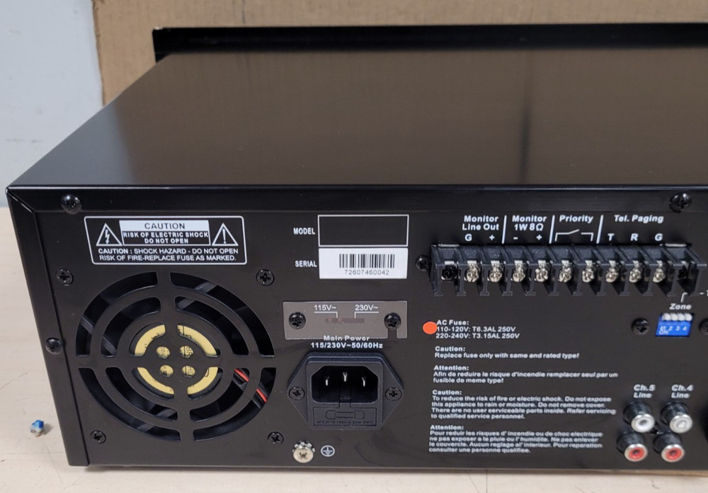 SPECO TECHNOLGIES PL200M AMPLIFIER (POWERS ON!)