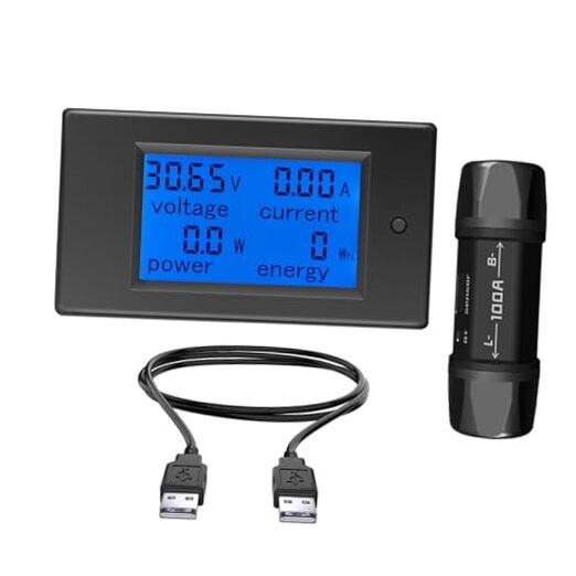 PZEM-051 DC Digital Ammeter Voltmeter DC6.5-100V 0-100A Multi-Functional
