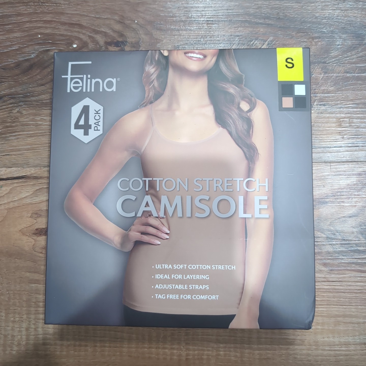 Felina Women's Camisole 4-pack Cotton Stretch Size S