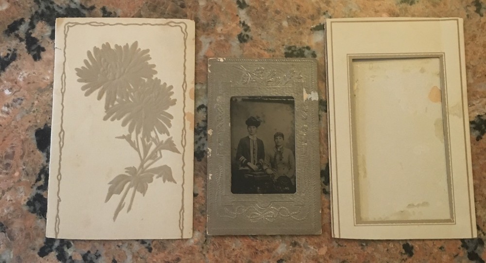 Victorian Tin Picture 3" X 2"