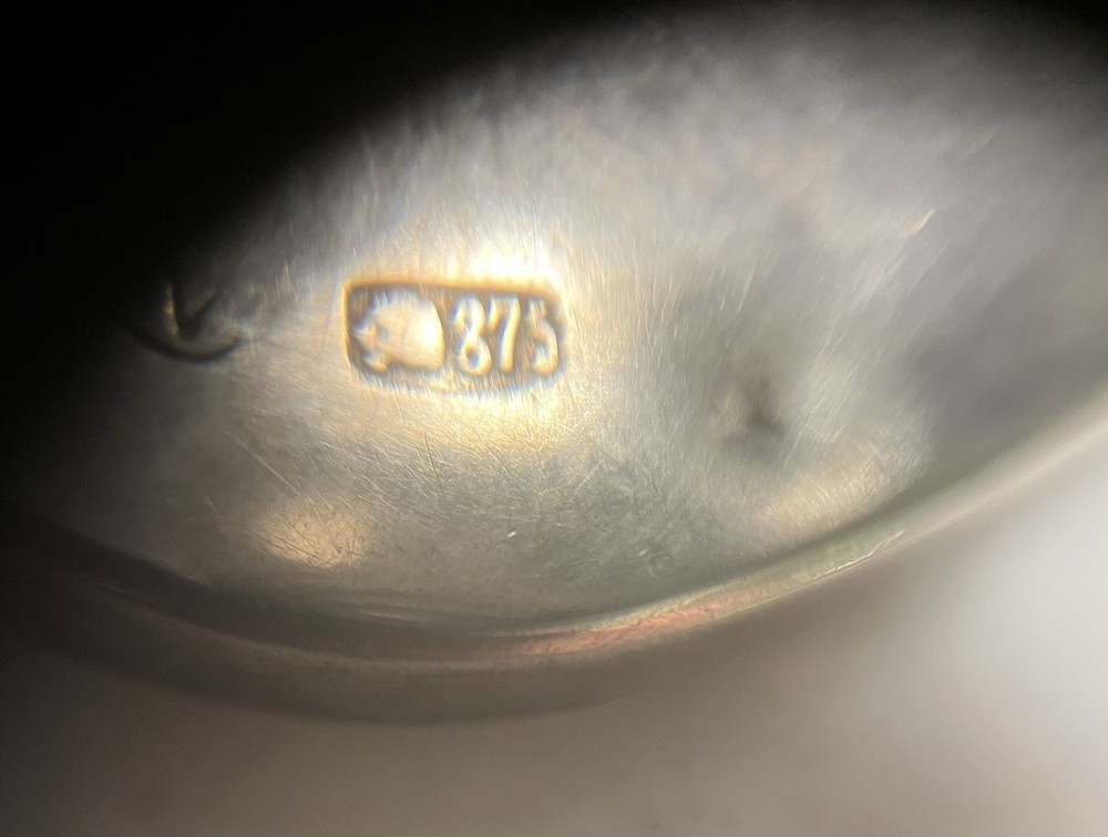 875 Silver , Pocket Picture Frame..many marks Silver Side..Tiny Dent On Face