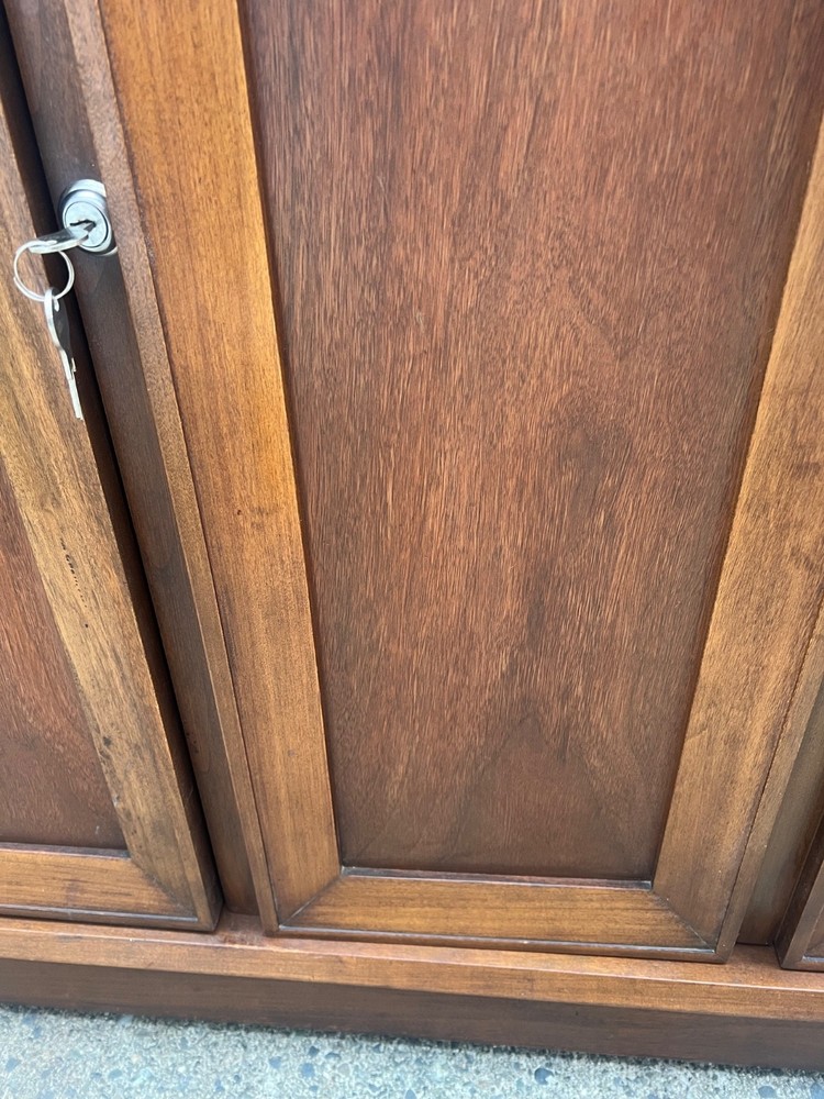 Jasper Cabinets Mid Century rolling walnut bar