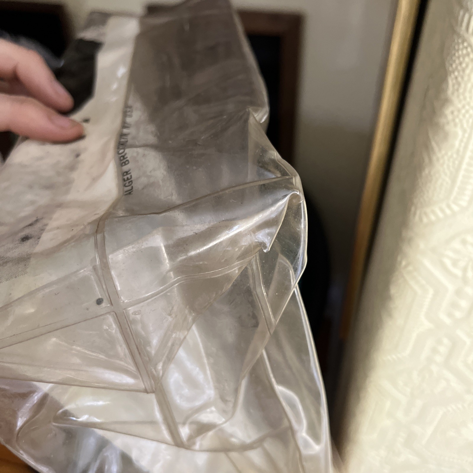 Vintage 60s Mod Steve McQueen PVC Vinyl Alger Creations Clear Tote Bag USA MCM