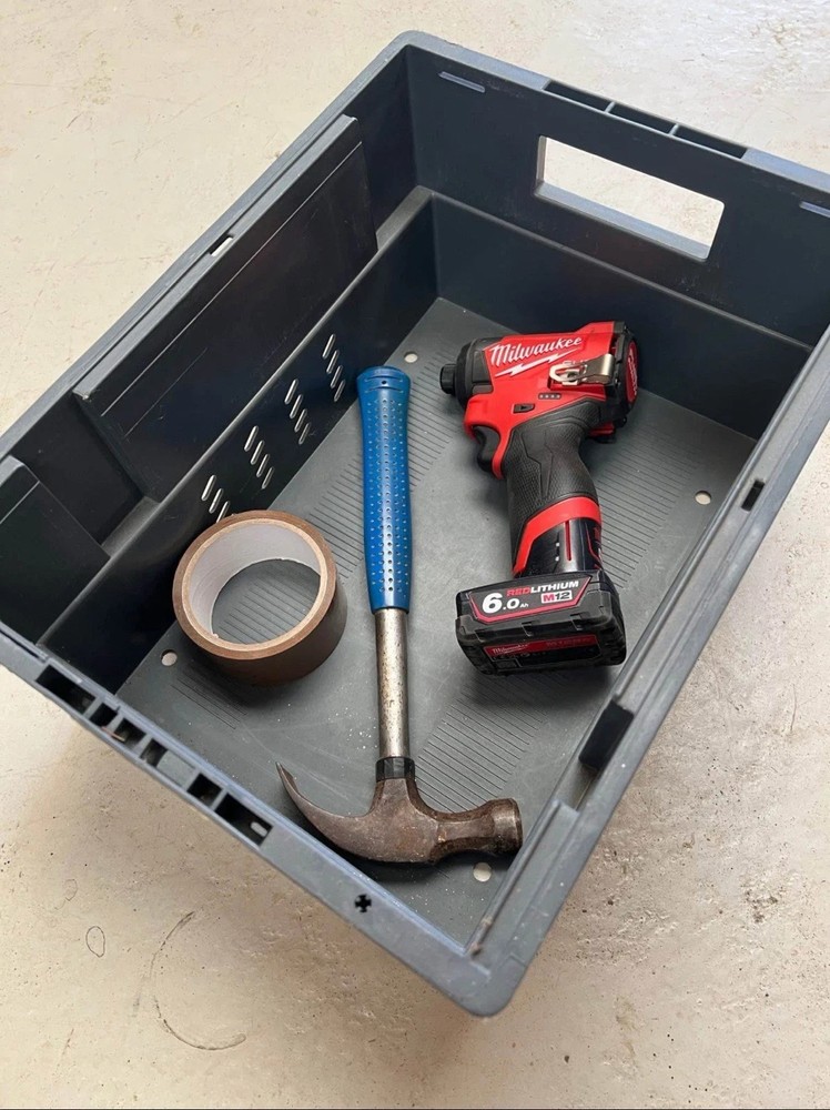 X5 Grey Royal Mail Stacking Boxes Heavy Duty Plastic Nesting Crates Storage