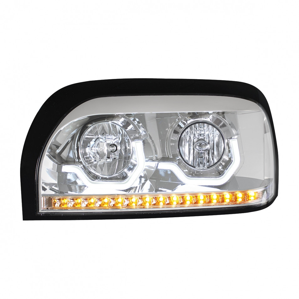 Freightliner Century Chrome Projection LED Headlight - Driver Side