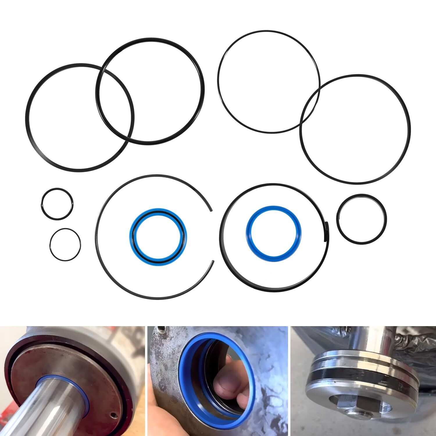 Hydraulic Log Splitter Cylinder Rebuild Seal Kit For 4.5"bore X 1.75"rod Cylinde