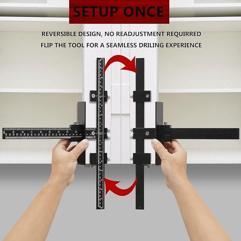 Aluminum Cabinet Hardware Jig Drill Guide Template Tool Knobs Handles Pulls New
