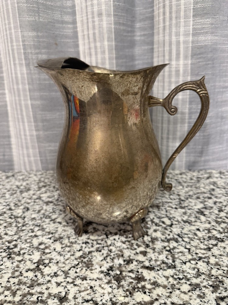 Vintage Silver-Plated Footed Beverage Pitcher