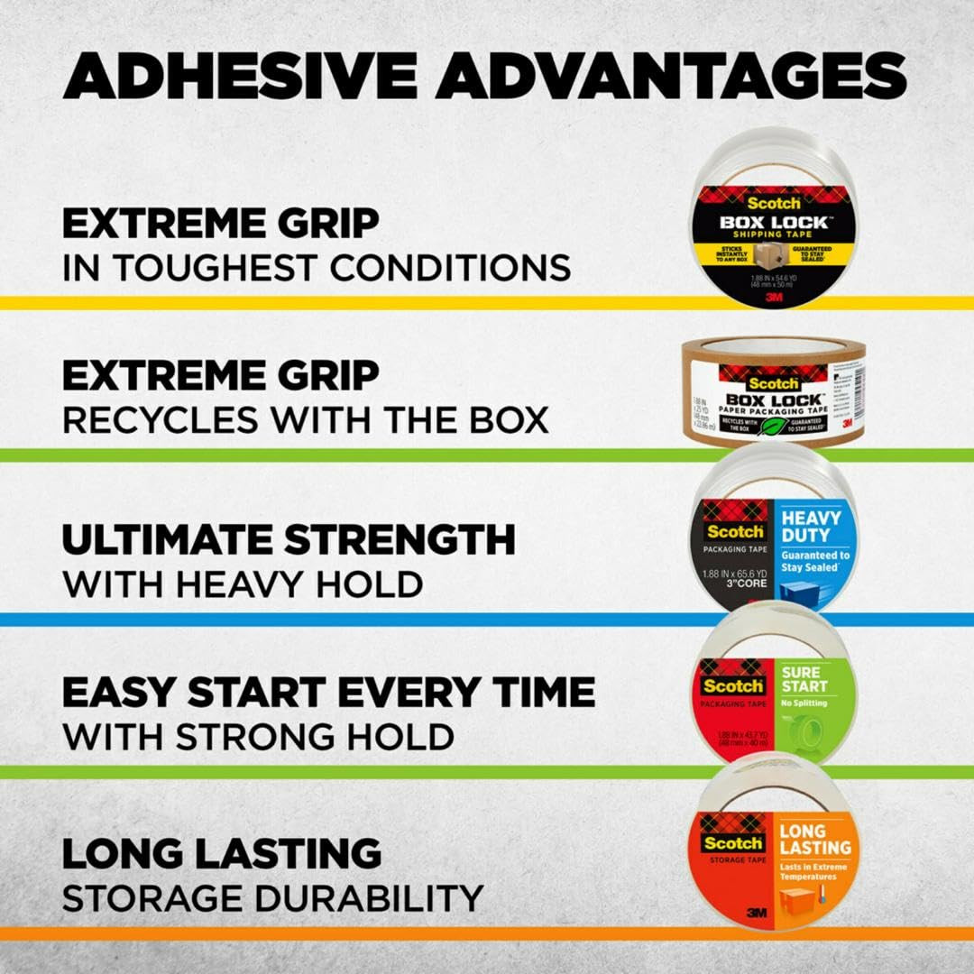 Heavy Duty Shipping and Moving Packing Tape, Clear, Packing and Moving Supplies,