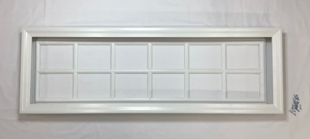White Garage Door Window Kit Long Panel Frame Insert Grill Option Amarr No Glass
