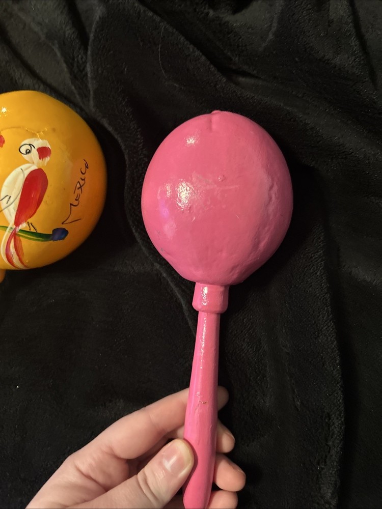 Two Hand Painted Maracas From Mexico ￼