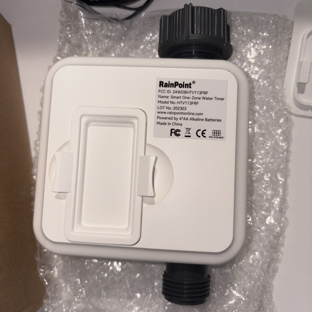 RAINPOINT 1-Zone WiFi Hose Timer, Smart Water Timer w/Water Usage/Soil Moisture