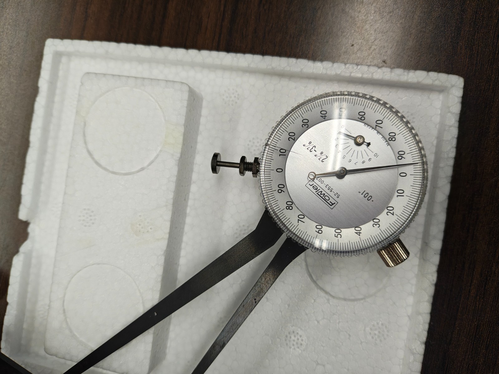 Fowler 52‑553‑007 Internal Dial Caliper Gage, 2.875-3.875" 0.001" Graduations