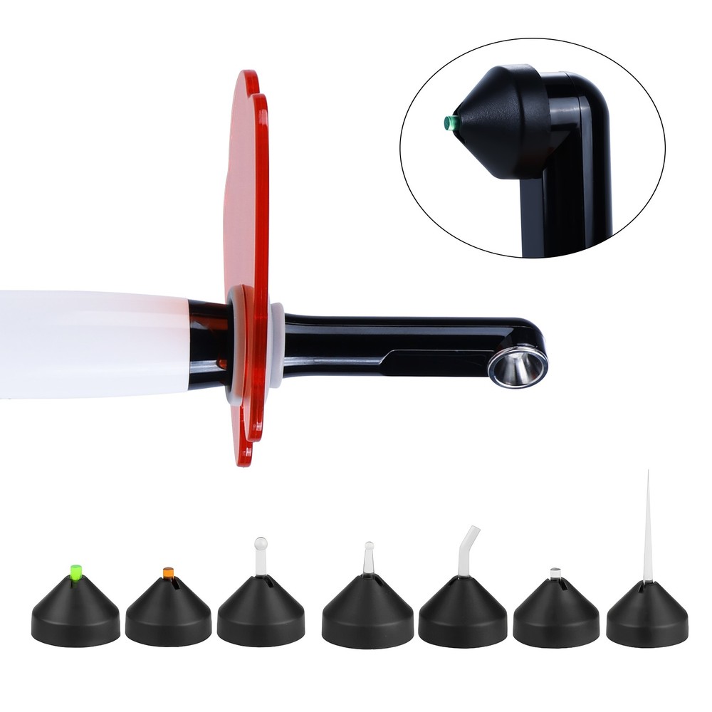 Potable Wireless LED Curing Light 1 Second with 7 Working Head Lens 2400mW/cm2