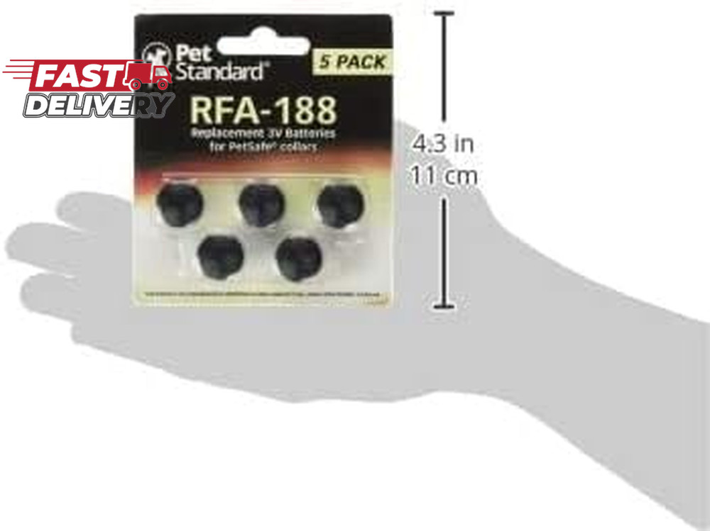 Petsafe Compatible RFA-188 Replacement Batteries (5-Pack)