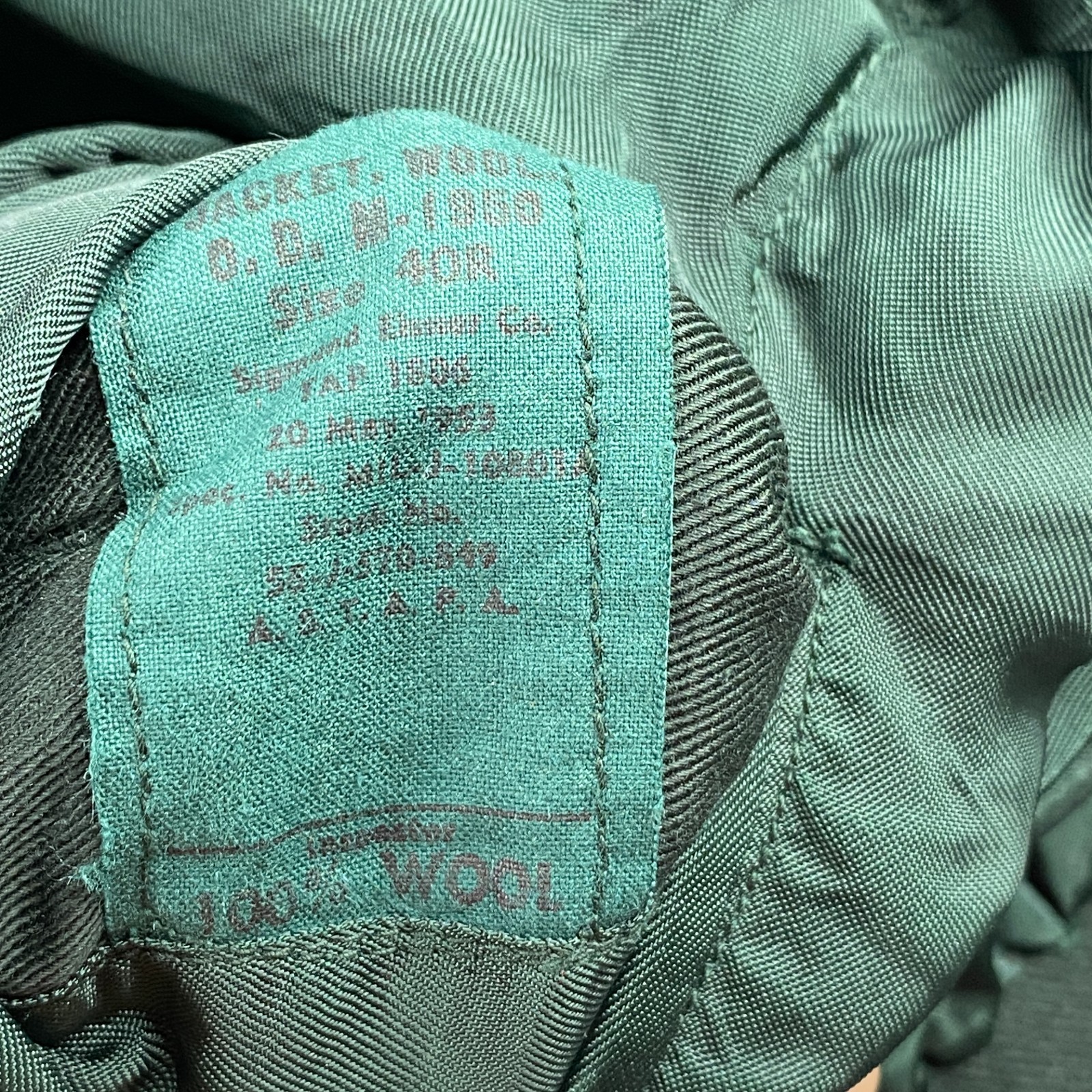 Vintage US Army Ike Jacket Mens 40R Green Wool Military Korean War 1950