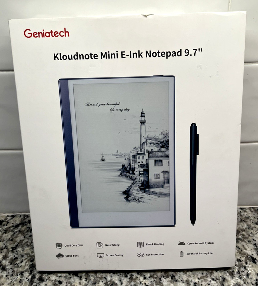 Geniatech Kloudnote Mini Notepad 9.7" Digital Android E-Ink ePaper Tablet NEW