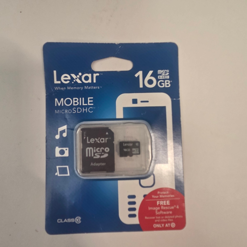 Lexar Micro SDHC 4GB Class 4 Memory Card New Sealed