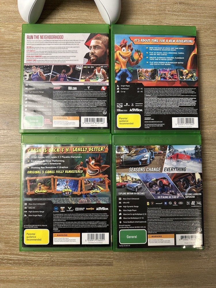 Xbox One S 1TB Console White Bundle 2 Controllers + 4 Games Tested Working