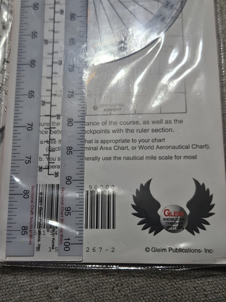 Gleim E6B Flight Computer & Navigational Plotter Set FAA Pilot Aviation
